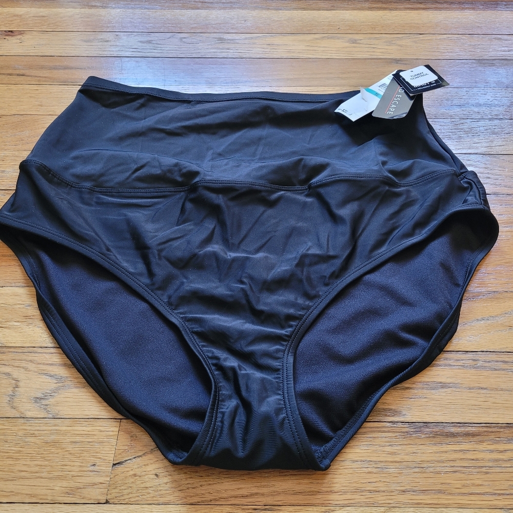 Island Escape High-Waist Tummy Control-Top Bikini Bottoms Sizes 6, 10, 12 - Picture 4 of 10
